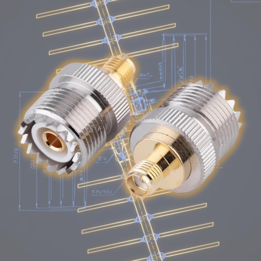 SMAJ-MJ SMAメス M型メス 同軸 変換 コネクター Baofeng Quansheng UV