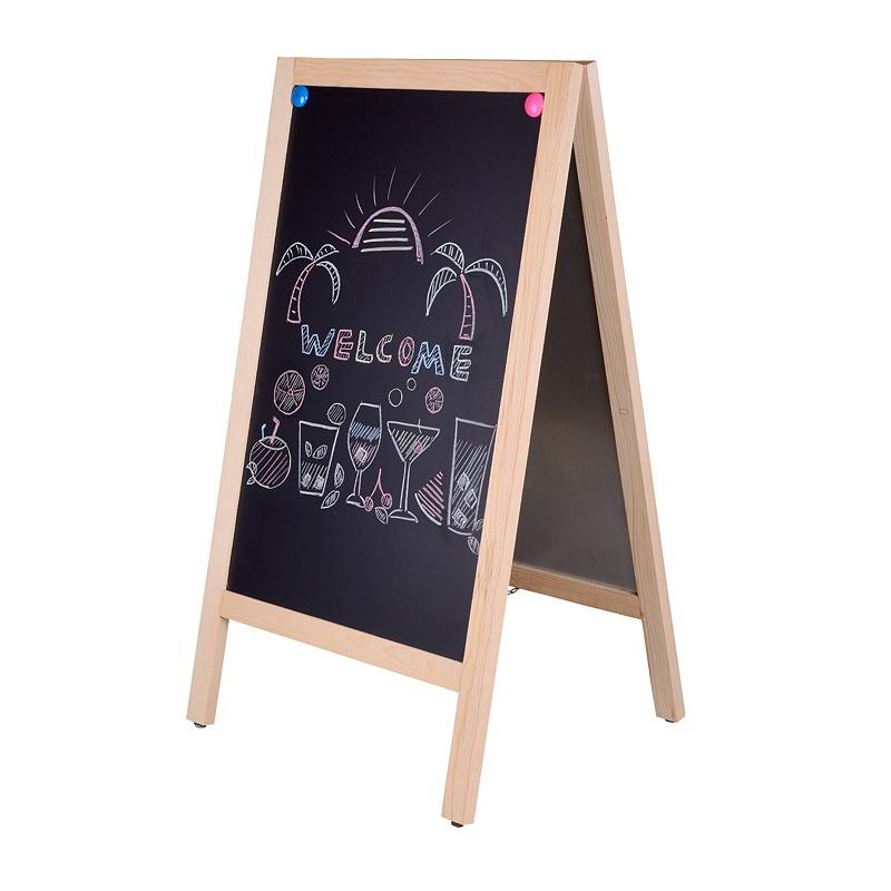 A型看板 両面ブラックボード メニューボート 幅50cm高さ90cm チョーク