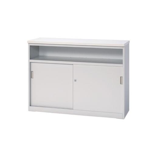 ジョインテックス ＣＳカウンターII 中棚付書庫型ハイカウンター CS-129HST 331988の画像