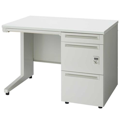 プラス UJデスク 片袖机 ダイヤル錠 UJ-107A-3D W1000