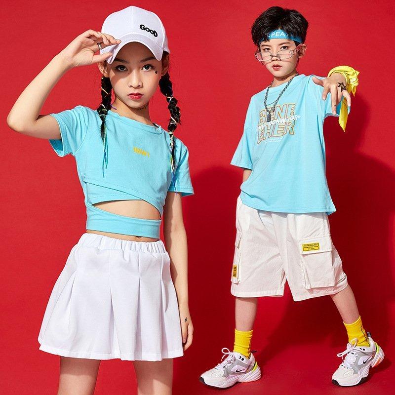 New Arrival キッズ ダンス 衣装 子供 ダンス衣装 セットアップ ヒップホップ ファッション 女の子 男の子 上下 キッズダンス トップス パンツ 半袖 応援団 体操服 練習着 Materialworldblog Com