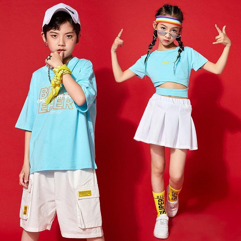 New Arrival キッズ ダンス 衣装 子供 ダンス衣装 セットアップ ヒップホップ ファッション 女の子 男の子 上下 キッズダンス トップス パンツ 半袖 応援団 体操服 練習着 Materialworldblog Com