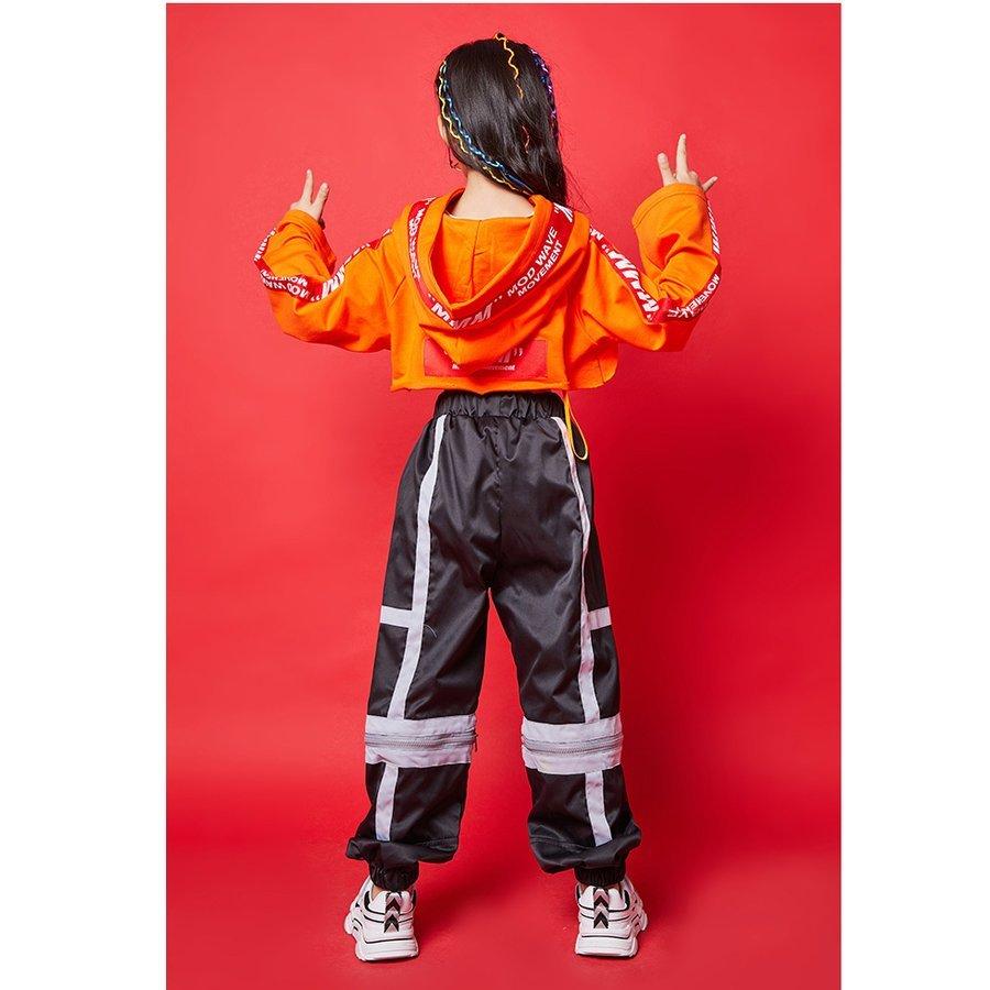 最安 キッズダンス衣装 ヒップホップ タンクトップス へそ出し カーゴパンツ セットアップ 女の子 韓国 黒 白 オレンジ ブルー Tシャツ Hiphop 発表会 イベント Www Caraubas Rn Gov Br