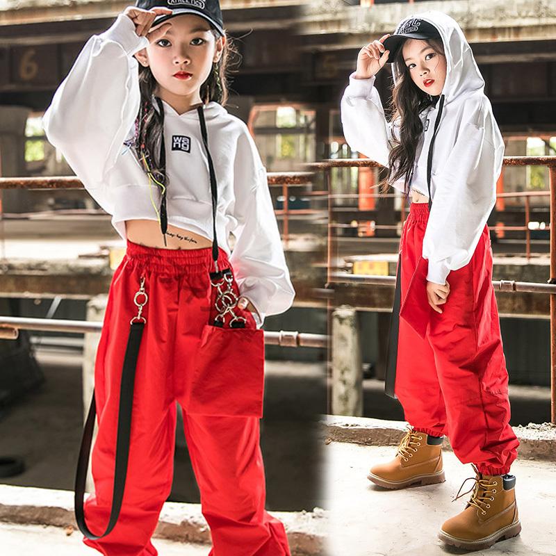 堅実な究極の キッズ ダンス衣装 ヒップホップ セットアップ 男の子 女の子 子供 Hiphop ガールズ キッズダンス衣装 チアガール ステージ衣装 トップス パンツ 演出服 練習着 Wantannas Go Id
