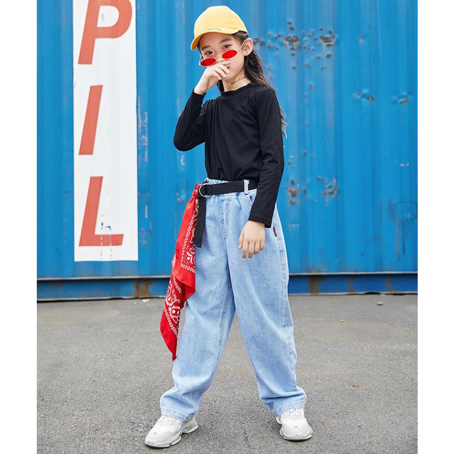 海外並行輸入正規品 キッズダンス衣装 ヒップホップ セットアップ 原宿系 Hiphop 子供服 長袖 トップス デニムパンツ ジャズダンス ダンス 応援団 団体服 男女兼用 Materialworldblog Com