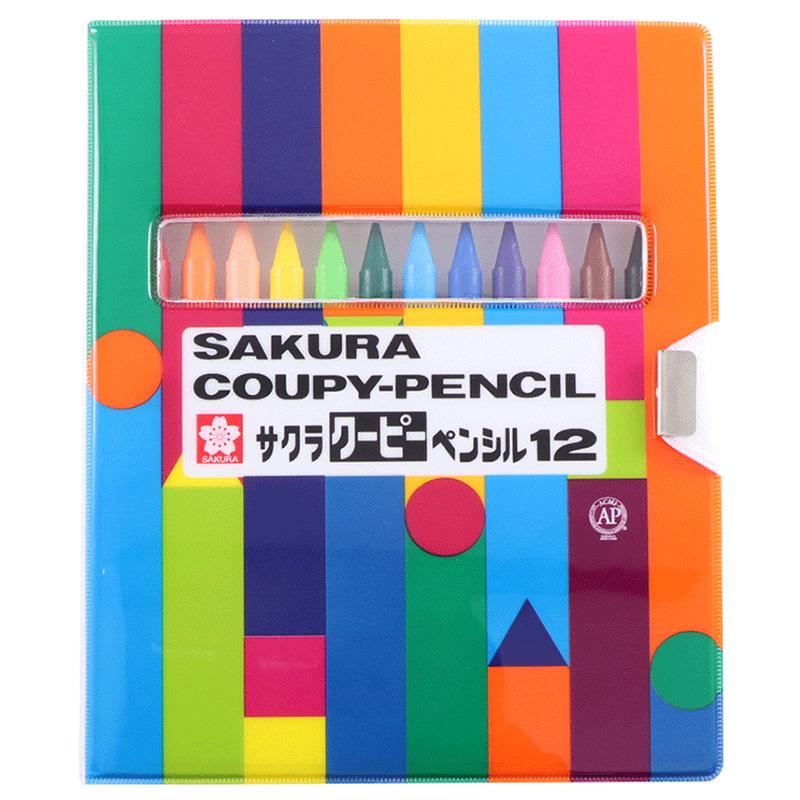 サクラクレパス　クーピーペンシル 12色　ソフトケース　FY12-R1599円
