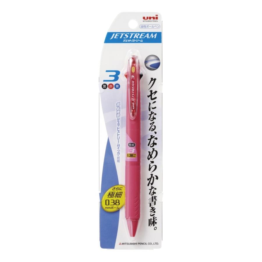 三菱鉛筆 ＜三菱鉛筆＞ ジェットストリームボールペン 極細0.38mm 3色