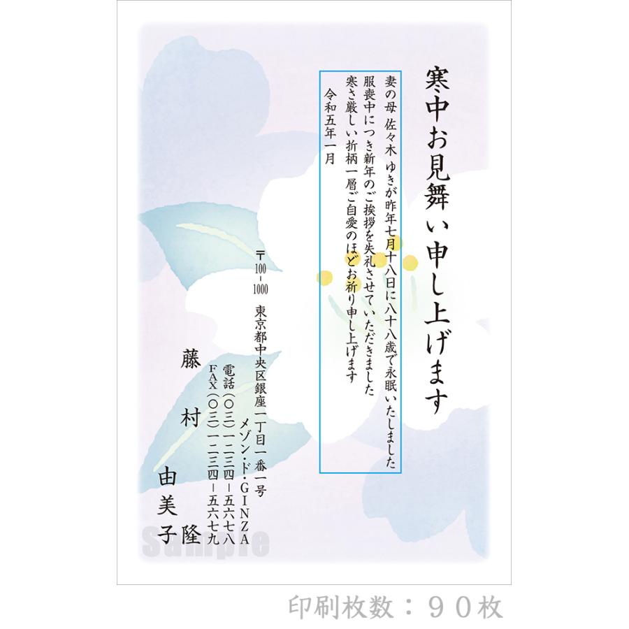 ネット特売中 送料無料 全12柄 22年度版 寒中はがき印刷 普通郵便はがき 胡蝶蘭 90枚 特選デザイン 90 今日だけ安い Www Gacfmi Org