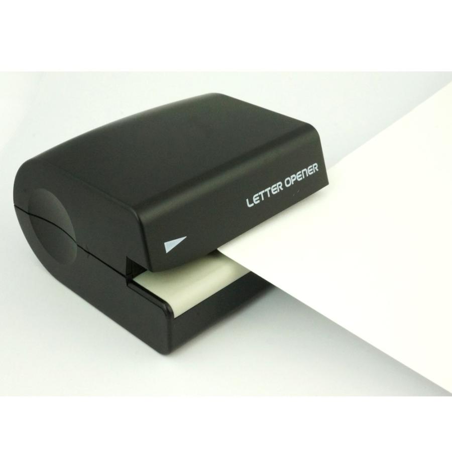 PLUS（プラス） レターオープナー 電動 ブラック OL-001 電池式 35-131