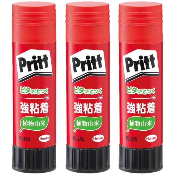 PLUS（プラス） スティックのり Pritt（プリット） ジャンボ 40g 3本