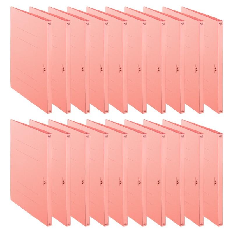 プラス(PLUS) たすけあ 利用者カルテ フラットファイル　ピンク　10冊パック*10　計100冊 98-059*10　FL-805FF