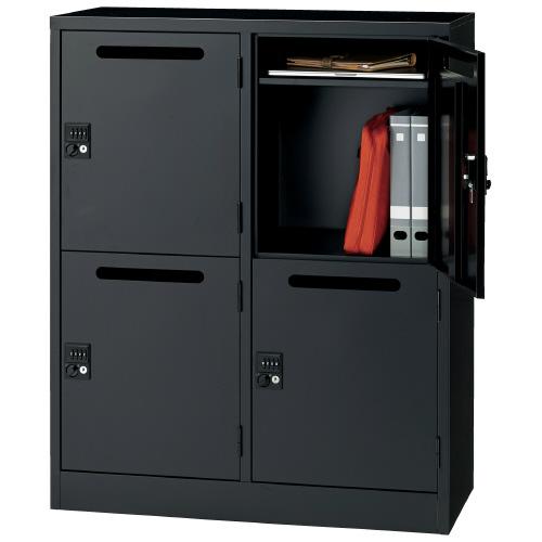 ジョインテックス パーソナルロッカーPL-22DN BKダイヤル錠 754411の画像