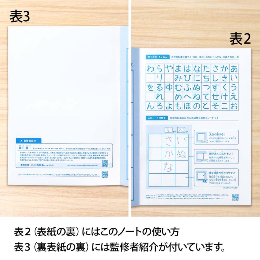 日本ノート nipponnote  スクールラインプラス School Line+ 合理的配慮のためのノート マス目 50mm LGG01｜officeland｜04