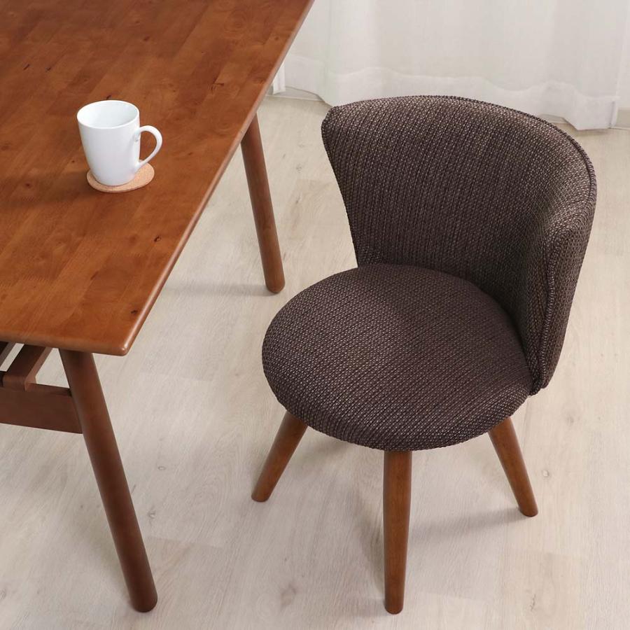 【美品】不二貿易 ダイニングチェア クラム　ファブリック 回転式　2脚セット 不二貿易 回転式 ダイニングチェア クラム ファブリック