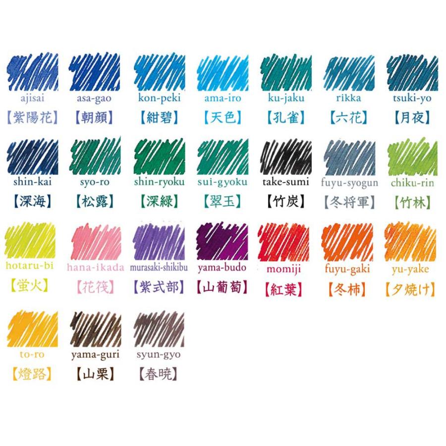 PILOT（パイロット） 万年筆インキ 色彩雫 50ml タケスミ 竹炭 INK-50