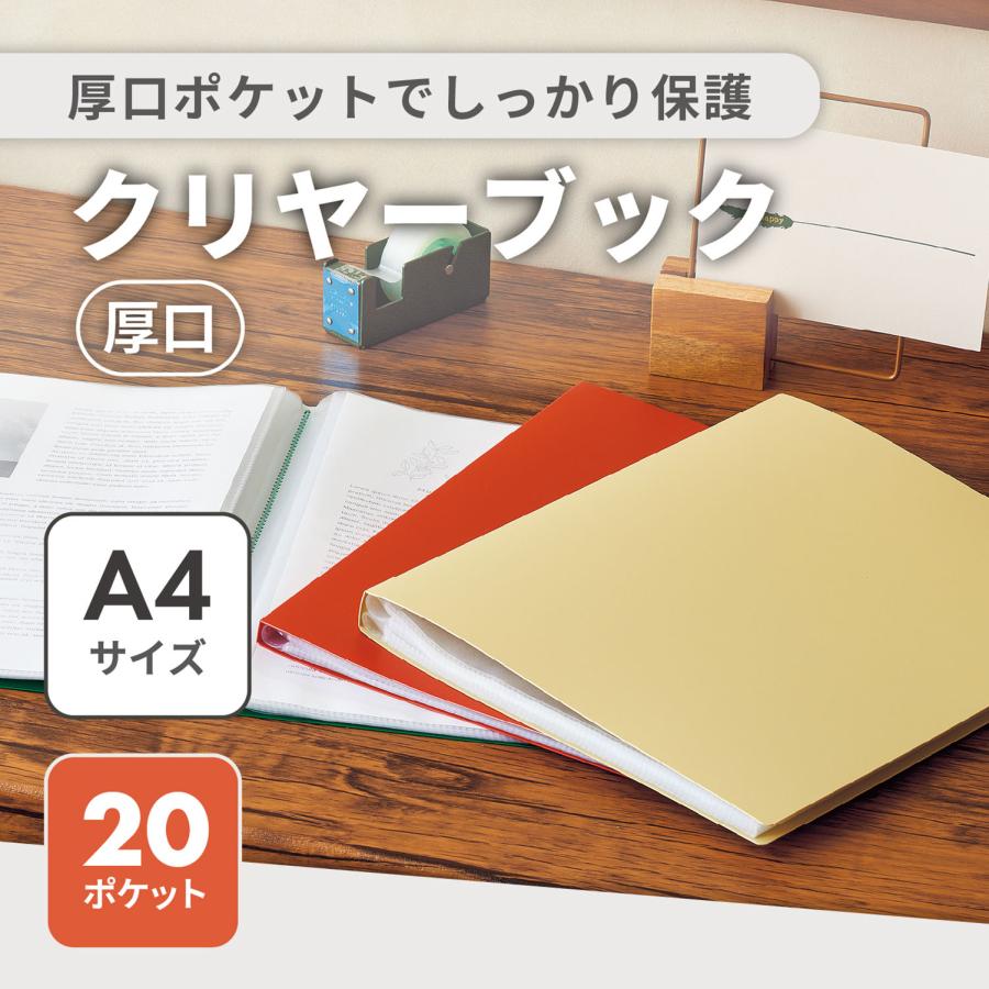 文房具・事務用品 LIHIT LAB. リヒトラブ A2クリヤーブック 4冊 A2 20