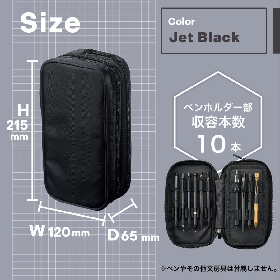 LIHIT LAB.（リヒトラブ） XCOA スプレッドダブルペンケース ジェット