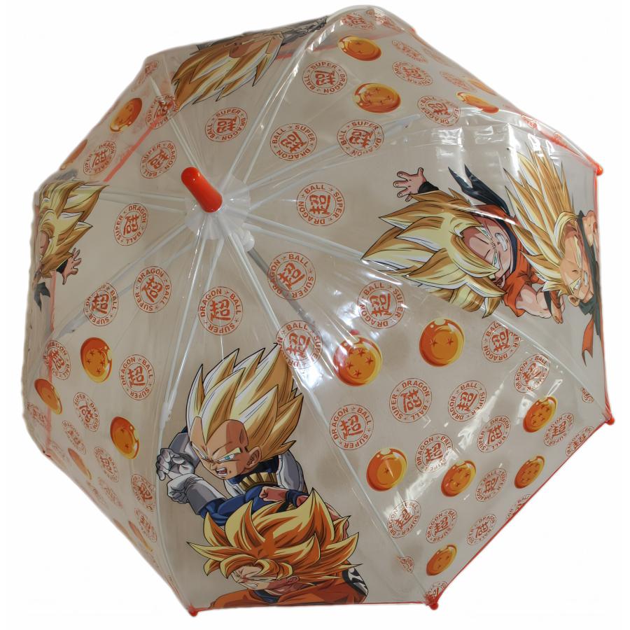 ドラゴンボールz 子供用 傘 手開き 透明 親骨サイズ50cm 直径70cm