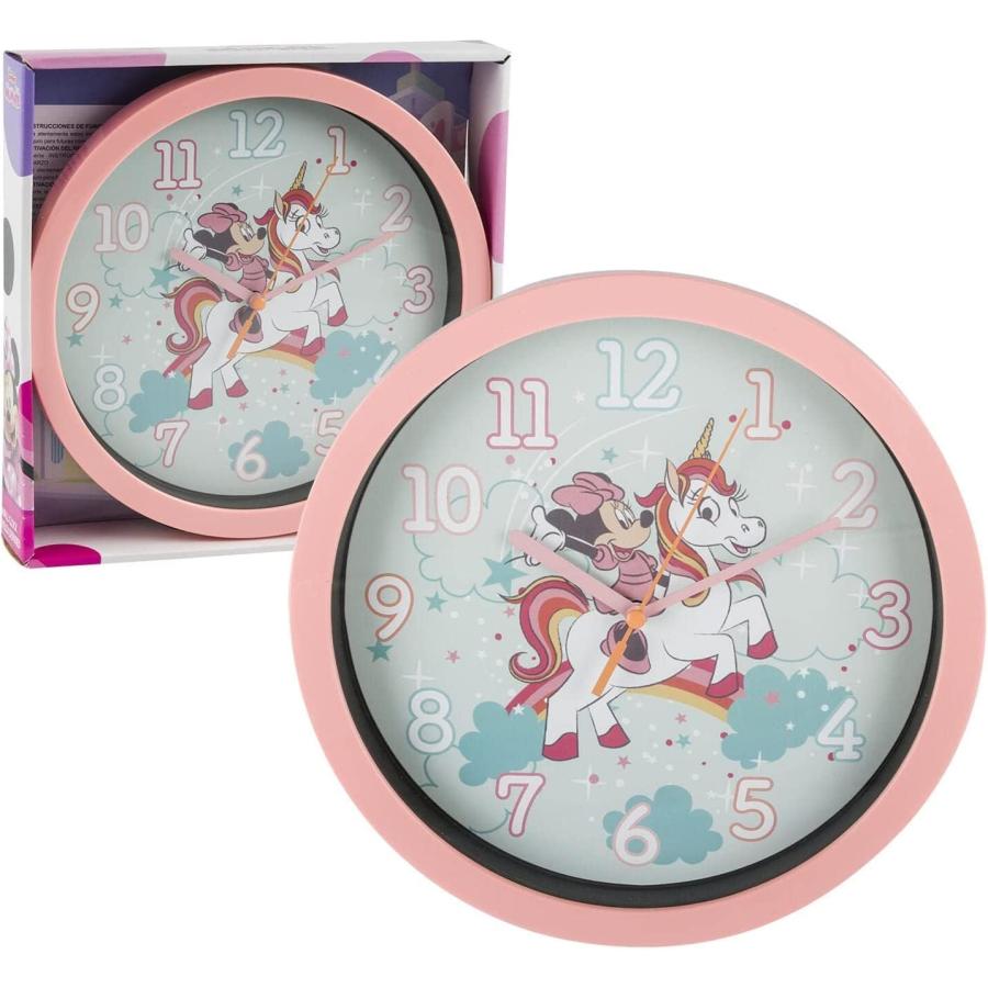 ミニーマウス壁掛け時計 ディズニー ミニーマウス Disney Minnie Mouse 掛け時計 時計 直径25cm