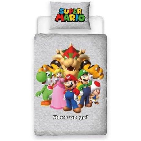 スーパーマリオ Super Mario シングル 掛け布団カバー+枕カバーセット