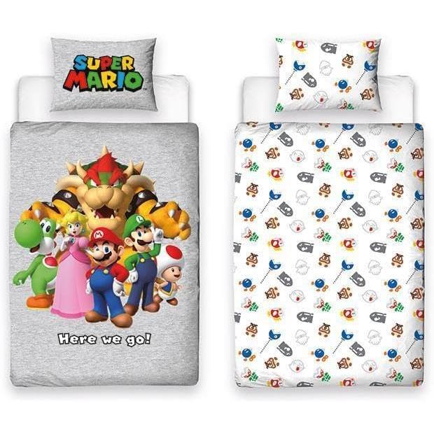 スーパーマリオ Super Mario シングル 掛け布団カバー+枕カバーセット