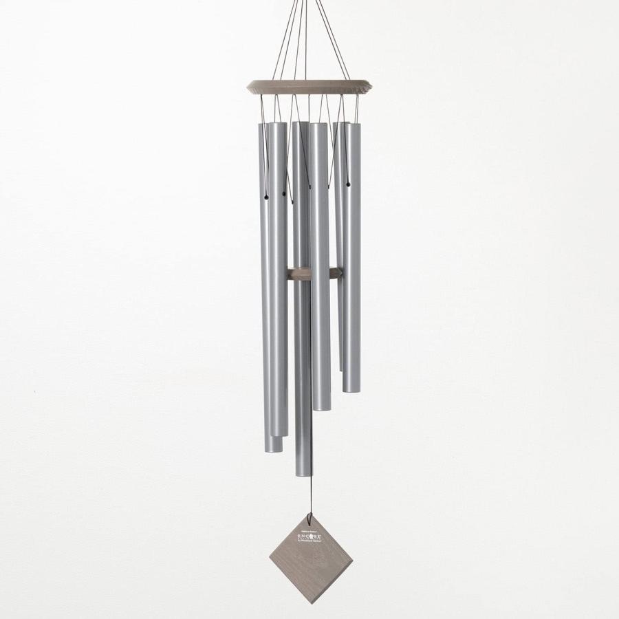 Woodstock Chimes - Scacciapensieri tubolari, collezione Chimes of Pluto, colore argento