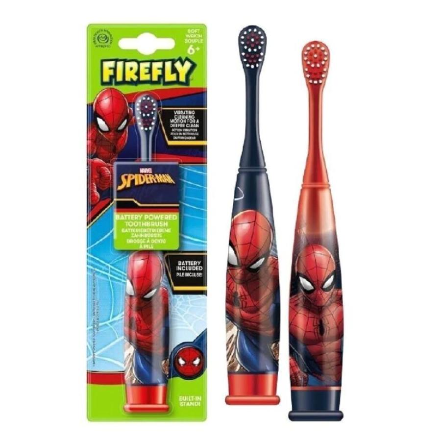 歯ブラシ 17本 スパイダーマン・Felix・Garfieldなど … 子供用 電動歯ブラシ スパイダーマン SPIDER-MAN 安心・安全の乾電池式