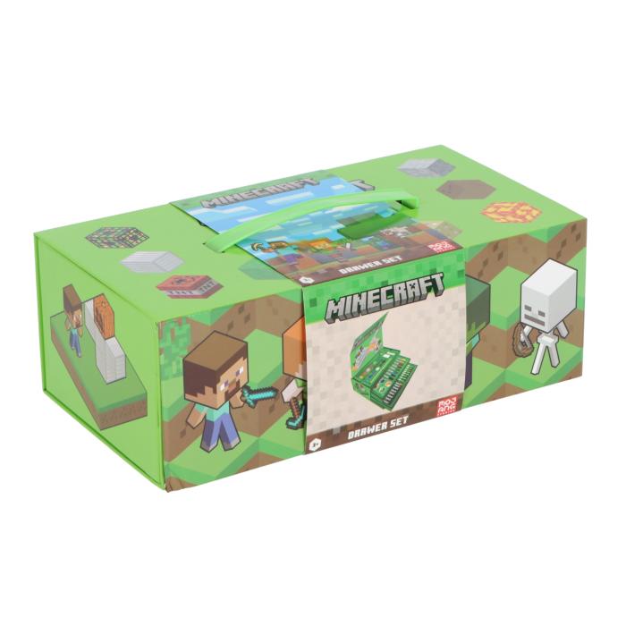 マインクラフト マイクラ MINECRAFT お絵描きセット 塗り絵セット 3段