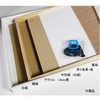 デッサン額 正方 桜三角 ブラウン 50角500×500 アクリル_3