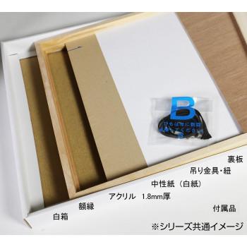 デッサン額　木製フレーム　正方　桜三角　木地　50角500×500　アクリル_4
