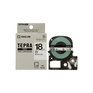 キングジム / PROテープ SS18K-20 白に黒字 18mm 20個 / ラベルライター用テープカートリッジ / p343356
