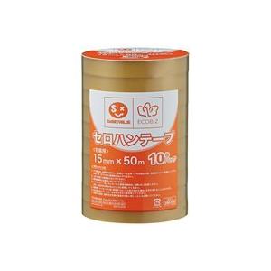 スマートバリュー / セロハンテープ 15mm×50m 200巻 B641J-200 / 接着テープ / p838686