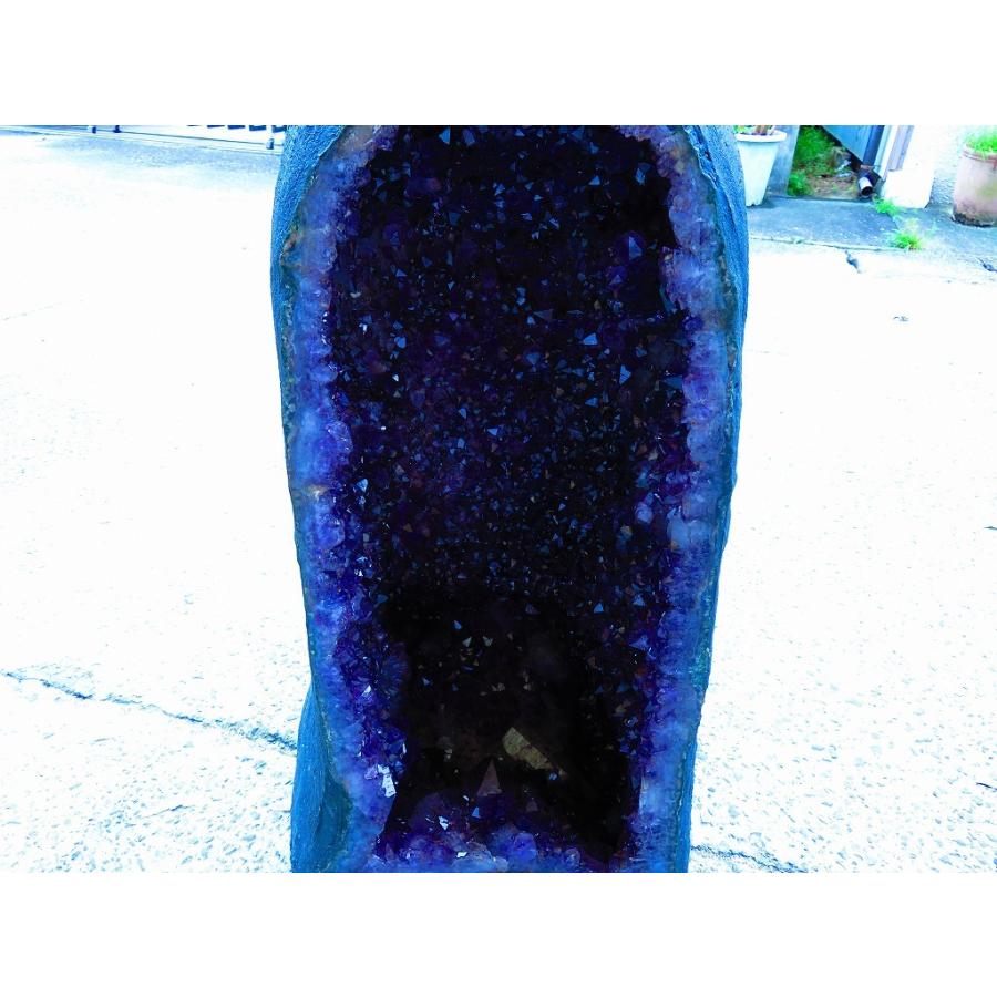 アメジストドームtr30038★超強パワー★濃い濃い超迫力★限定品ウルグアイ産★天然水晶宝石★超巨大96.6kg★高さ630mm_5