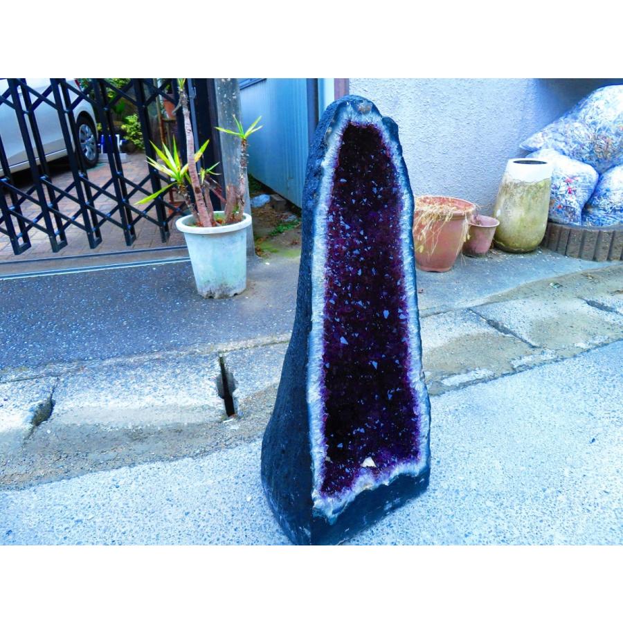 アメジストドームtr33497★超強パワー★濃い濃い超迫力★限定品ウルグアイ産★天然水晶宝石★超巨大95kg★高さ760mm_9