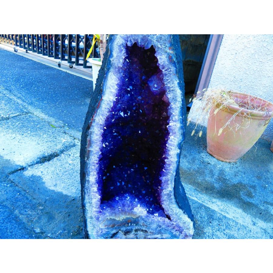 アメジストドームtr33787★超強パワー★濃い濃い超迫力★限定品ウルグアイ産★天然水晶宝石★超巨大90.5kg★高さ610mm_3
