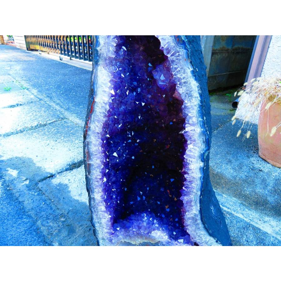 アメジストドームtr33787★超強パワー★濃い濃い超迫力★限定品ウルグアイ産★天然水晶宝石★超巨大90.5kg★高さ610mm_6
