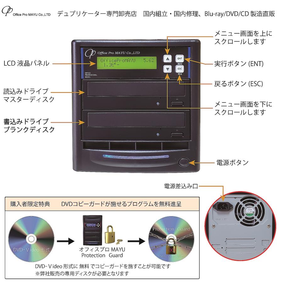 ローエンドモデル　DVDデュプリケーター　1：1　LG電子搭載｜officepromayu｜02