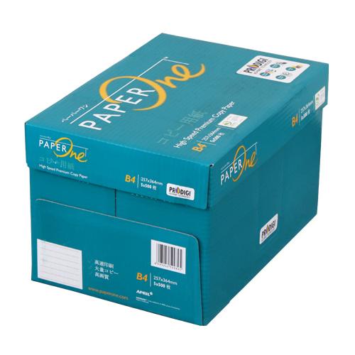 コピー用紙 B4 2500枚(500枚×5冊) ペーパーワン 高白色 保存箱仕様 PEFC認証『法人宛のみ送料無料(一部地域除く)』 |  | 01