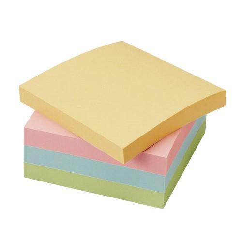 付箋 (ふせん) カラーアソート 75×75mm 100枚×10冊入 : オフィス