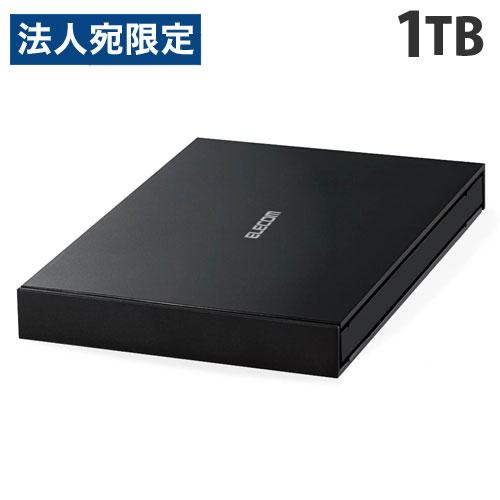 『代引不可』エレコム 外付けポータブルSSD 1TB ブラック ESD-EJ1000GBKR ポータブル SSD 録画 記録 テレビ パソコン プレステ | ELECOM