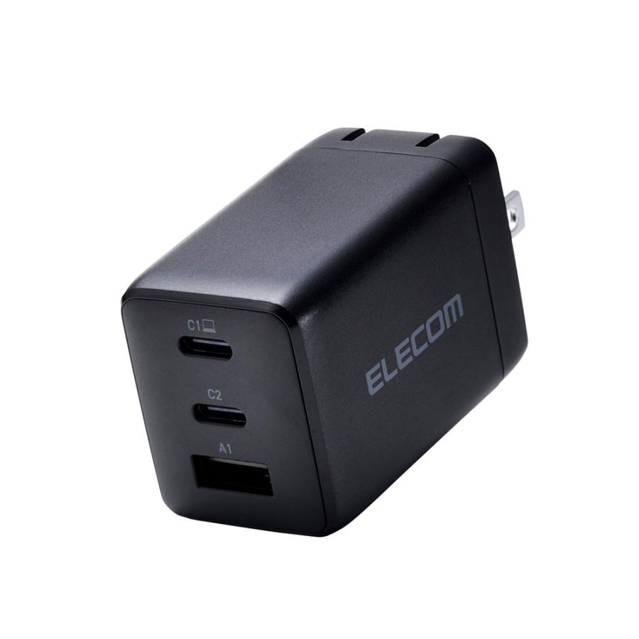 『代引不可』充電器 急速 タイプC USB PD 67W AC充電器 C×2 A×1 ブラック EC-AC10367BK エレコム『送料無料（一部地域除く）』 |  | 01