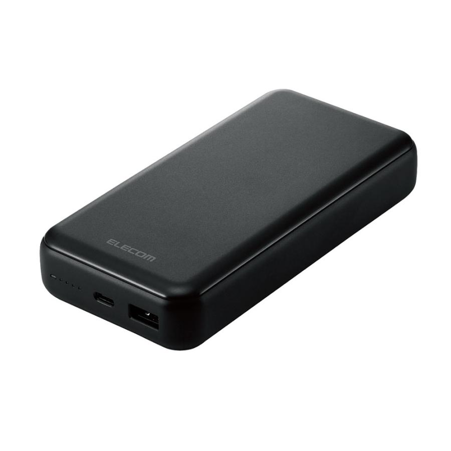 『代引不可』エレコム モバイルバッテリー 20000mAh 20W PSE認証 ブラック ECT-1550BK『法人宛のみ送料無料(一部地域除く)』 | ELECOM | 01