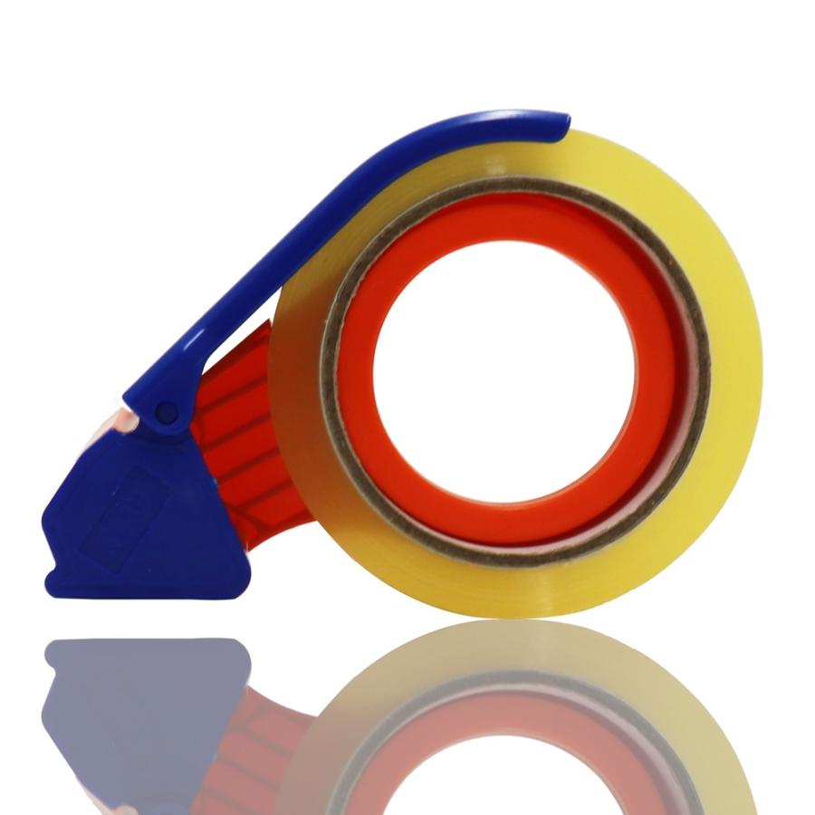 OPPテープ 50mm×50m 厚さ65μ 透明 1巻+テープカッター : オフィス