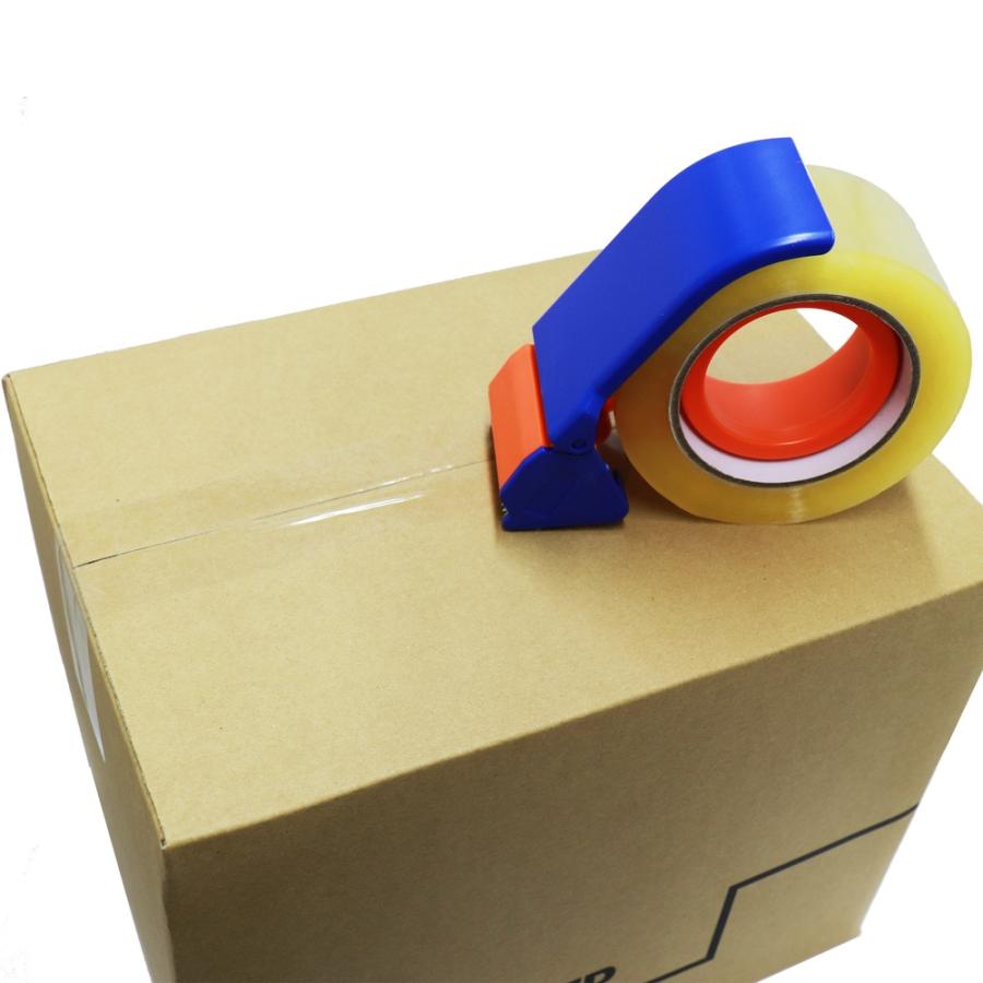 OPPテープ 50mm×50m 厚さ65μ 透明 1巻+テープカッター : オフィス