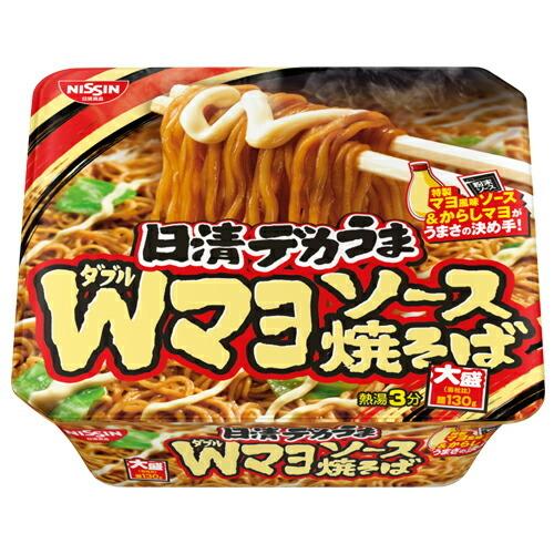 日清食品 日清デカうま Wマヨソース焼そば 153g×12個 やきそば カップ