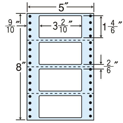 『代引不可』MX5F タックシール(連続ラベル) レギュラータイプ 1000折 『返品不可』『日時指定不可』『法人宛のみ送料無料(一部地域除く)』_1