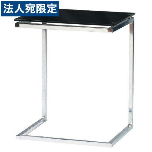 強化ガラス製サイドテーブル PT-15BK（代引不可） 代引不可』サイドテーブル ブラック PT-15BK 『返品不可』『法人宛のみ