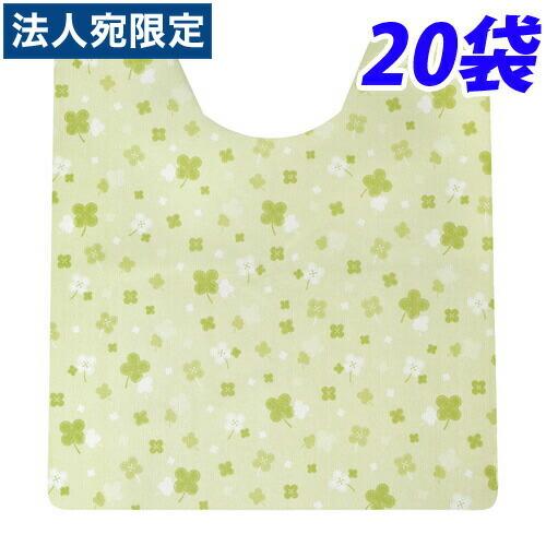 トイレ用消臭フロアシート グリーン(クローバー柄) 20枚×20袋 使い捨て 介護施設 介護 業務用 トイレ フロアシート『法人宛のみ送料無料(一部地域除く)』