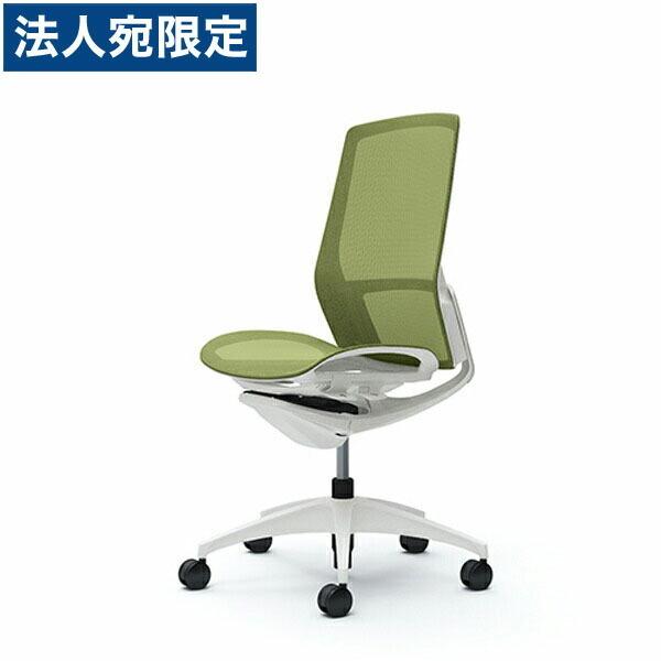 『代引不可』『受注生産品』オカムラ オフィスチェア フィノラ 肘なし ハイバック メッシュ座 グリーン C735WW-F1E5『法人宛のみ送料無料(一部地域除く)』