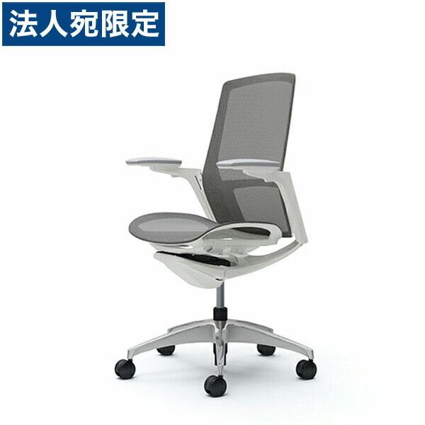 『代引不可』『受注生産品』オカムラ オフィスチェア フィノラ 可動肘 ハイバック メッシュ座 ミディアムグレー C785CW-F1F2